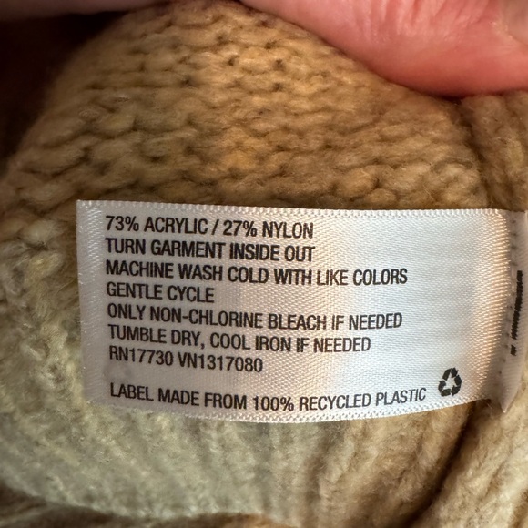 Cable Knit Sweater Dress Medium Soft Girl Fisherman Cozy Chic Neutral Scandi - Picture 6 of 7